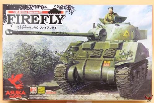 ROWASP | Asuka Model 1/35 British Sherman VC Firefly, Hobby en Vrije tijd, Modelbouw | Auto's en Voertuigen, Nieuw, Tank, 1:32 tot 1:50