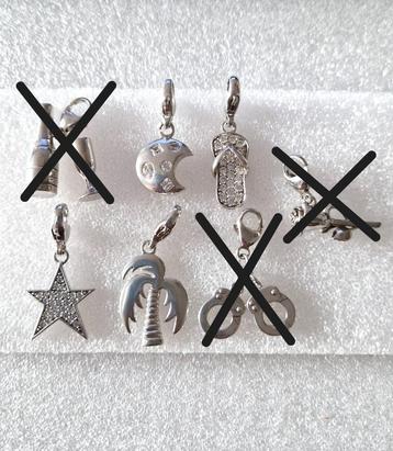 4x TI SENTO zilveren (925) bedels / charm ; Prijs per stuk! beschikbaar voor biedingen