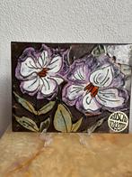 Ruscha wandbord West-Germany Keramiek 23x17 cm bloemen, Antiek en Kunst, Ophalen of Verzenden