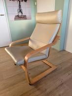 Ikea POÄNG fauteuil + Hocker, Ophalen, Zo goed als nieuw, Tijdloos vintage, 75 tot 100 cm