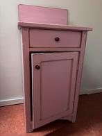 Leuk roze kastje met lade en deur, Huis en Inrichting, Ophalen, Minder dan 50 cm, Gebruikt, Met lade(s)