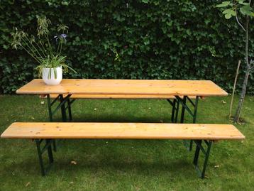 TE HUUR Bierset banken en tafel picknicktafel  beschikbaar voor biedingen