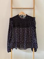 Zwarte blouse met paarse bloemetjes print Pull & Bear, Kleding | Dames, Blouses en Tunieken, Maat 38/40 (M), Zwart, Ophalen of Verzenden