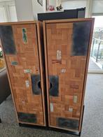 2 losse Industriële zware hardhouten kasten van Troubadour, Huis en Inrichting, Ophalen, Met deur(en), Zo goed als nieuw, Minder dan 150 cm