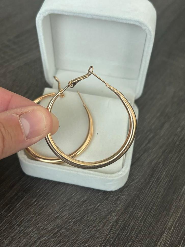 Gouden Creolen - Nieuw!, Sieraden, Tassen en Uiterlijk, Oorbellen, Nieuw, Hangers, Goud, Goud, Ophalen of Verzenden