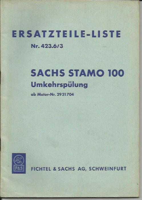 Sachs Stamo 100 Stationnair Motor (7067z), Boeken, Vervoer en Transport, Zo goed als nieuw, Tractor en Landbouw, Ophalen of Verzenden