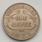 1 Rupee 1971 Seychellen Eilanden Oude Munt Afrika Schaars, Ophalen of Verzenden, Overige landen