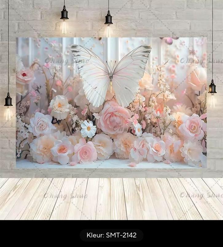 Fotodoek Vinyl 150x90cm - Kinderschilderij Idee, Huis en Inrichting, Stoffering | Behang, Wit, minder dan 10 m², Ophalen of Verzenden