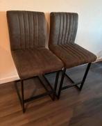 Twee barkrukken, Huis en Inrichting, Barkrukken, Ophalen, Met voetsteun, 60 tot 90 cm, Zo goed als nieuw