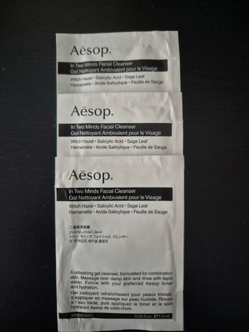 AESOP IN TWO MINDS FACIAL CLEANSER face wash sample proefjes beschikbaar voor biedingen