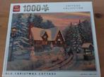 King Kerstpuzzel Cottage Collection 1000st, Ophalen of Verzenden, 500 t/m 1500 stukjes, Gebruikt, Legpuzzel