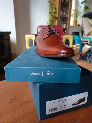 Nette nieuwe Van Lier schoenen, maat 45 cognac