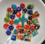 Millefiori rond en langwerpig 32kralen plus mooi kruis, Ophalen, Kraal