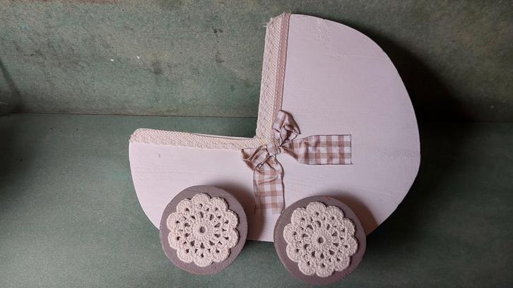 Houten Kinderwagen  - Handgemaakt, Diversen, Rommelmarktspullen, Gebruikt, Ophalen of Verzenden