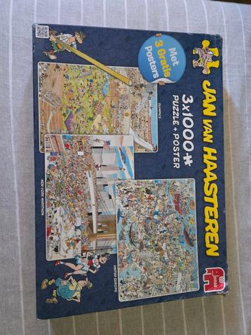 Jan van Haasteren 3x1000 Puzzel + Posters beschikbaar voor biedingen