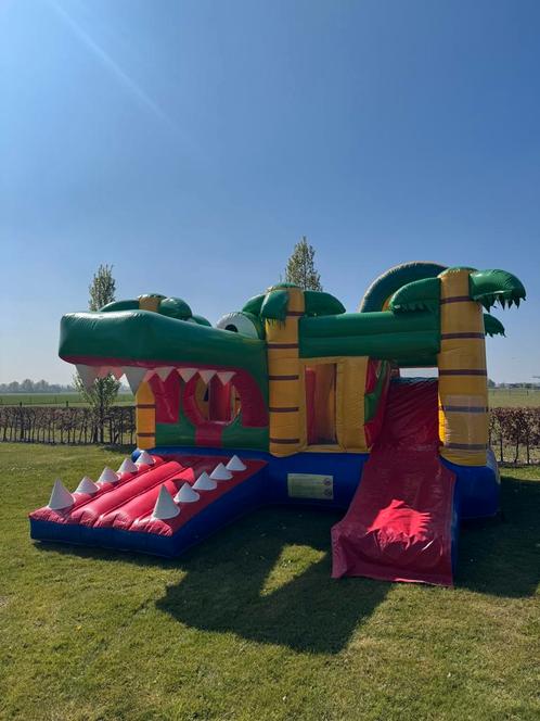 Springkussen Krokodil te huur!, Kinderen en Baby's, Speelgoed | Buiten | Springkussens, Zo goed als nieuw, Ophalen