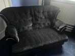 Bank zwart barok stof  tweepersoons, Ophalen, Gebruikt, Tweepersoons, 75 tot 100 cm