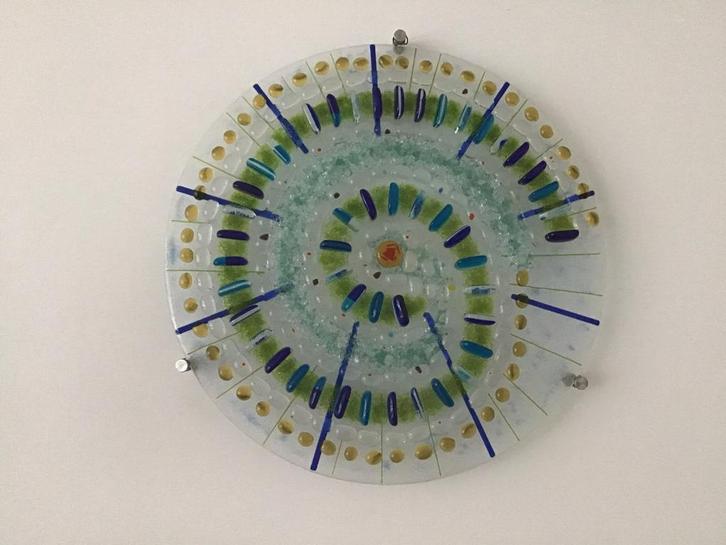 Glaskunst Wanddecoratie - Fusing Techniek, Huis en Inrichting, Woonaccessoires | Wanddecoraties, Zo goed als nieuw, Ophalen of Verzenden