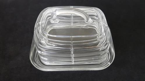 (B) Glazen art deco kaastolp, Huis en Inrichting, Keuken | Servies, Zo goed als nieuw, Overige stijlen, Glas, Ophalen of Verzenden