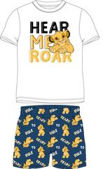 Lion King shortama/pyjama katoen wit/blauw maat 116, Ophalen of Verzenden