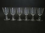 set geslepen guilloche glas port sherry Leerdam kristalunie., Antiek en Kunst, Antiek | Glas en Kristal, Ophalen of Verzenden