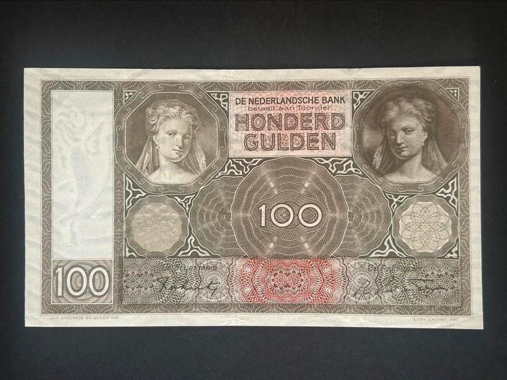 100 Gulden Luidspelende Vrouw, 1944 UNC.-, Postzegels en Munten, Bankbiljetten | Nederland, 100 gulden, Ophalen of Verzenden