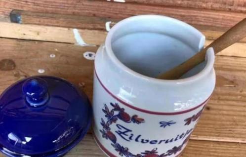 Zenith Gouda zilveruitjes potje, Huis en Inrichting, Keuken | Servies, Gebruikt, Overige typen, Overige stijlen, Porselein, Ophalen of Verzenden