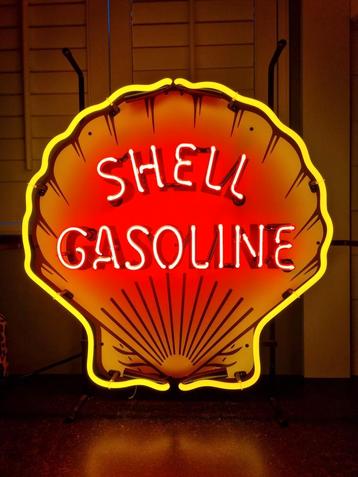 Shell gasoline neon verlichting lichtbak/lichtreclame