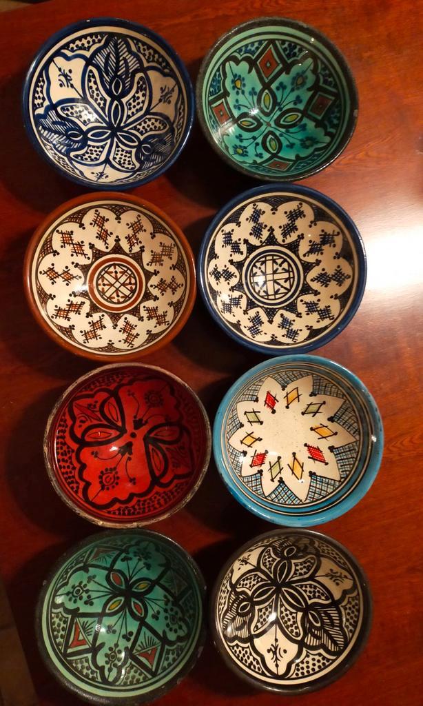 Handgemaakte Marokkaanse Kommen, Huis en Inrichting, Keuken | Servies, Nieuw, Kom(men), Overige stijlen, Aardewerk, Ophalen