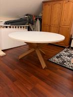 Mooie ronde eettafel wit, 100 tot 150 cm, Rond, Ophalen of Verzenden, Zo goed als nieuw