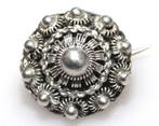 Schitterende Antieke Zilveren Zeeuwse Knop Broche 2.4 CM, Verzenden, Zilver, Broche