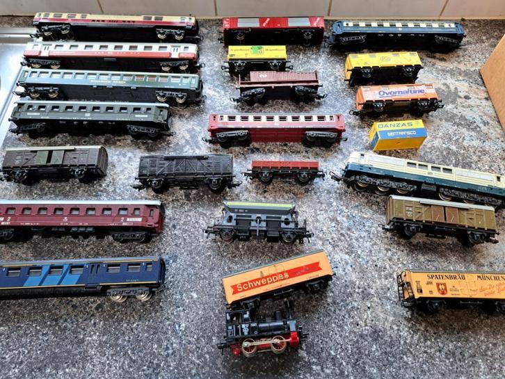 treinbaan (Fleischman)  wagons, Kinderen en Baby's, Speelgoed | Houten speelgoed, Gebruikt, Overige typen, Ophalen