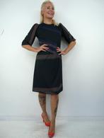 *Abfab Vintage Jurk met Grafische Print 38*, Maat 38/40 (M), Zwart, Ophalen of Verzenden, Zo goed als nieuw