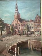 Schilderij Steenschuur Leiden Teunis Ooms T Lodewijkkerk, Antiek en Kunst, Kunst | Schilderijen | Klassiek, Ophalen of Verzenden