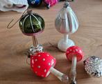 Zeldzame Vintage Glazen Kerstboomornamenten, Diversen, Kerst, Ophalen of Verzenden, Gebruikt