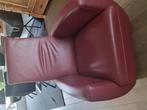 Leren fauteuil, Ophalen of Verzenden, Gebruikt, 75 tot 100 cm, Leer
