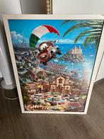 Cars 2 poster in lijst, Ophalen, Minder dan 50 cm, Zo goed als nieuw, Foto of Poster