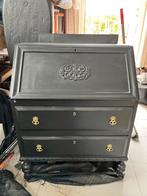 Zwarte Secretaire, Huis en Inrichting, Ophalen, Gebruikt, Brocante, landelijk