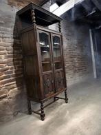 vintage bobbin kast / vitrinekast / barkast, Antiek en Kunst, Ophalen