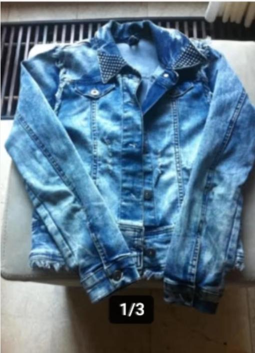 Meisjes elastisch spijkerjasje blauw maat 164 T, Ophalen of Verzenden, Zo goed als nieuw, Meisje, Jas