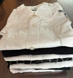 Stapeltje van 7 zwart witte overhemden, maat XL/XXL, Halswijdte 43/44 (XL), Ophalen of Verzenden, Zo goed als nieuw, Zwart