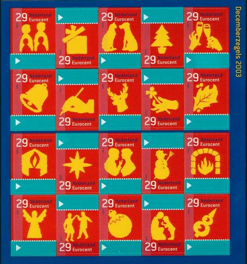 2003 Vel Decemberzegels Postfris., Postzegels en Munten, Postzegels | Nederland, Postfris, Verzenden