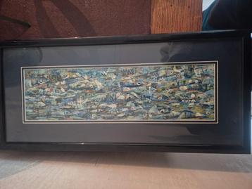  Abstract schilderij “Vissen” – gesigneerd L. Vles – CoBrA beschikbaar voor biedingen