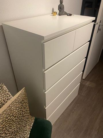 IKEA witte Ladekast Malm 6 lades
