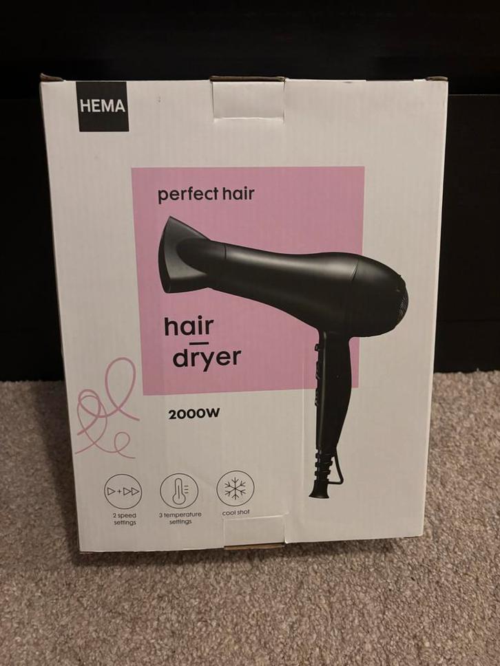 Hema Perfect Hair Föhn 2000W - Nieuw in doos!, Witgoed en Apparatuur, Persoonlijke-verzorgingsapparatuur, Nieuw, Haarverzorging