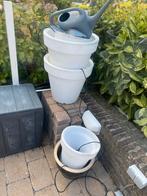 Bloempotten met verlichting, Tuin en Terras, Bloempotten, Ophalen of Verzenden, Zo goed als nieuw, Rond, Kunststof