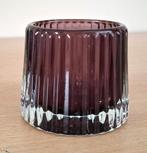 waxinelichtjes houder paars glas, Ophalen of Verzenden, Zo goed als nieuw