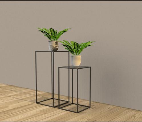 Bijzettafel set van 2 stuks, Huis en Inrichting, Tafels | Bijzettafels, Nieuw, Vierkant, 60 cm of meer, Minder dan 55 cm, Metaal of Aluminium