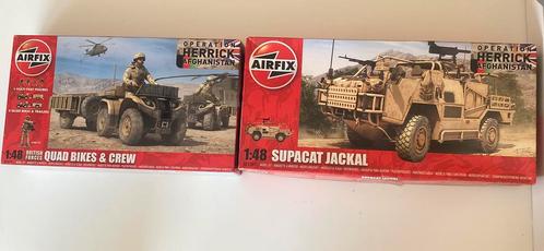 BUNDEL- Supacat jackal & quad bikes en crew 1:48 + parts, Hobby en Vrije tijd, Modelbouw | Auto's en Voertuigen, Zo goed als nieuw