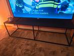 TV meubel zwart metaal, Huis en Inrichting, Tafels | Sidetables, 100 tot 150 cm, Ophalen of Verzenden, Zo goed als nieuw, Metaal